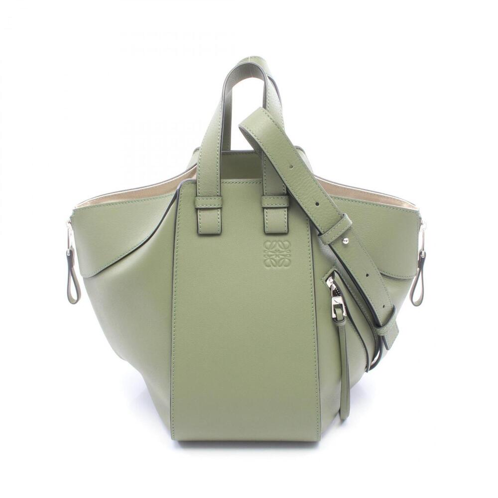 Loewe Hammock Small 2-Way Handbag, Leather, Women's, Green, 387.30.S35